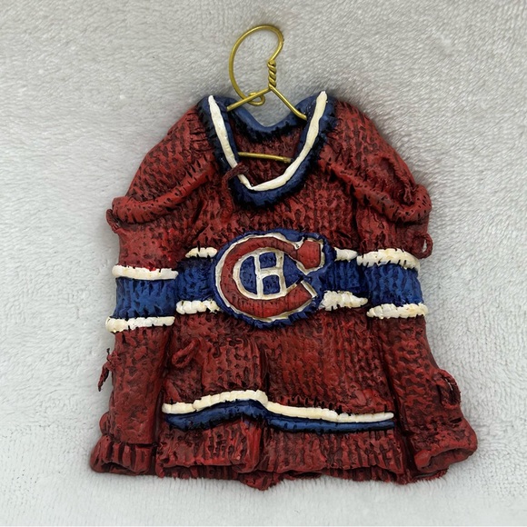 Vintage 90s Montreal Canadiens NHL Hockey Locker Star Hangers Ceramic Jersey - Picture 2 of 10